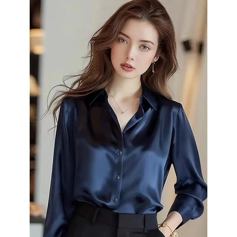 Alessandra | Plain Long Sleeve Blouse