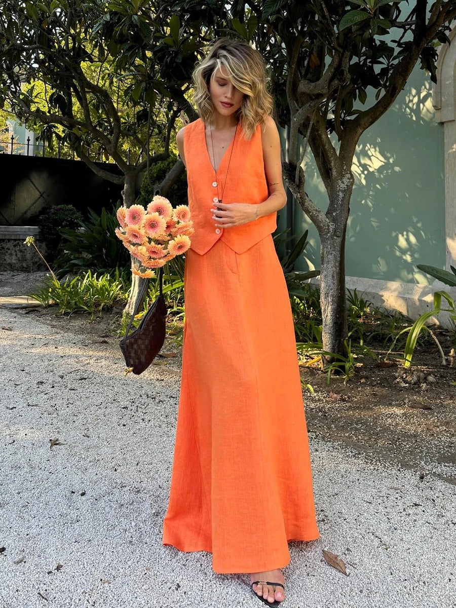 Sylvie | Chic Vest Skirt Suit 2-Piece Set