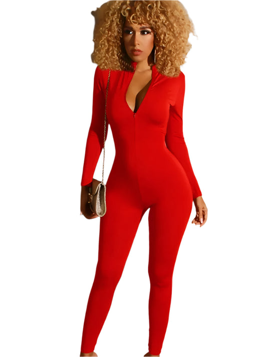 Renata | Long Sleeve Fitness Skinny Rompers
