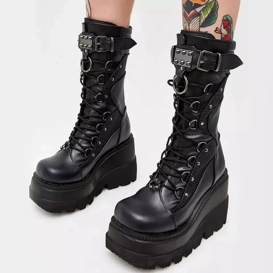 Aurora | High Platform High Heels Boots - TrendHavenCo