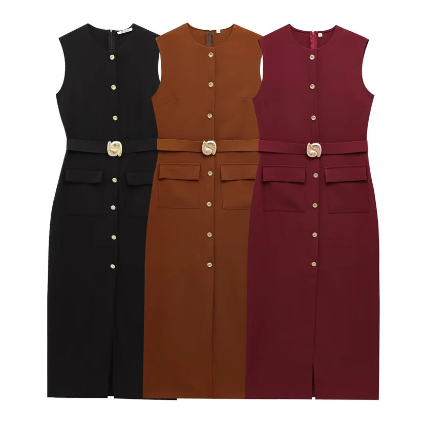 Daniela | Button Up Sleeveless Sundress