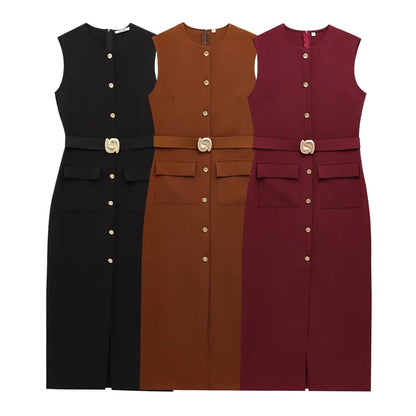 Daniela | Button Up Sleeveless Sundress