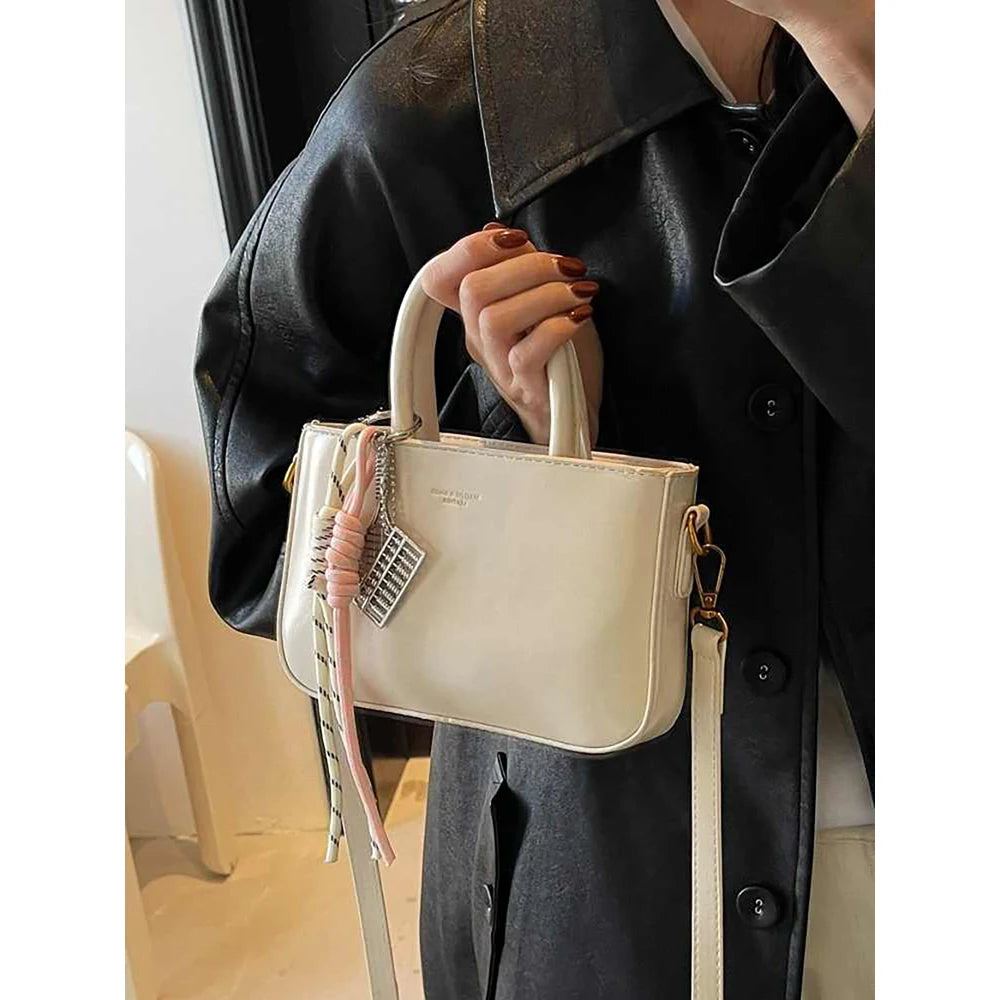 Audrey | Top-handle Single Shoulder Bags with Pendant - TrendHavenCo