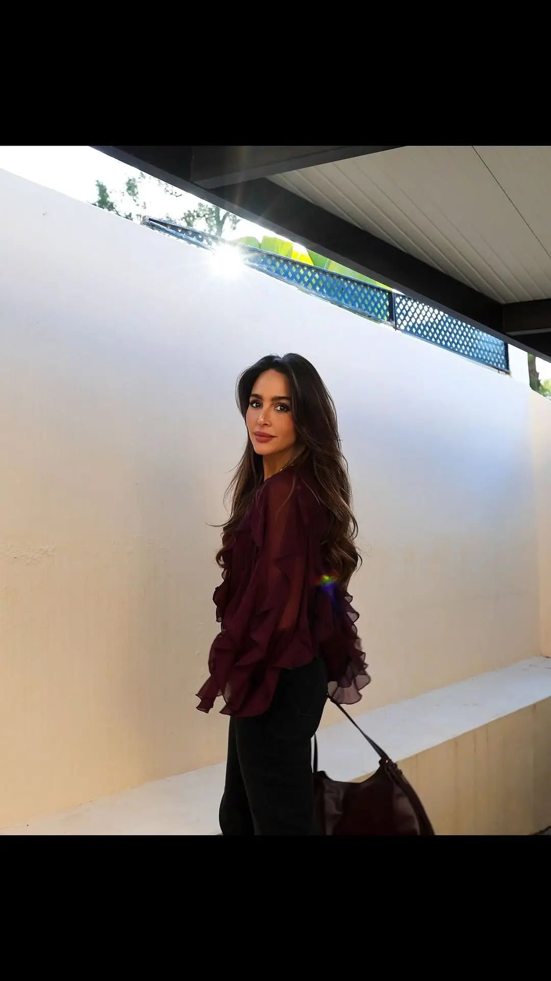 Azalea | Sexy Semi-sheer Ruffle Shirt Long Sleeve Blouse