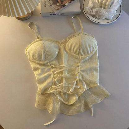 Cassandra | Sexy Crop Top Corset Lace Bandage T-shirt