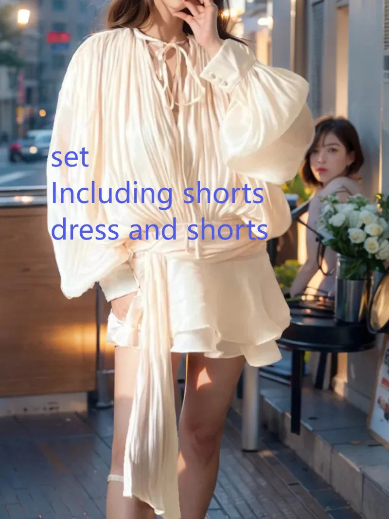 Mckenna | Solid Blouse Mini Dress
