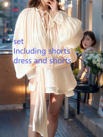 Mckenna | Solid Blouse Mini Dress