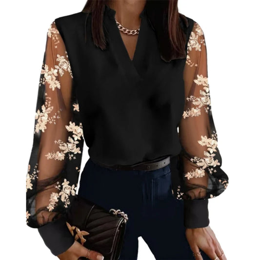 Vanessa | See-through Lace Shirt - TrendHavenCo
