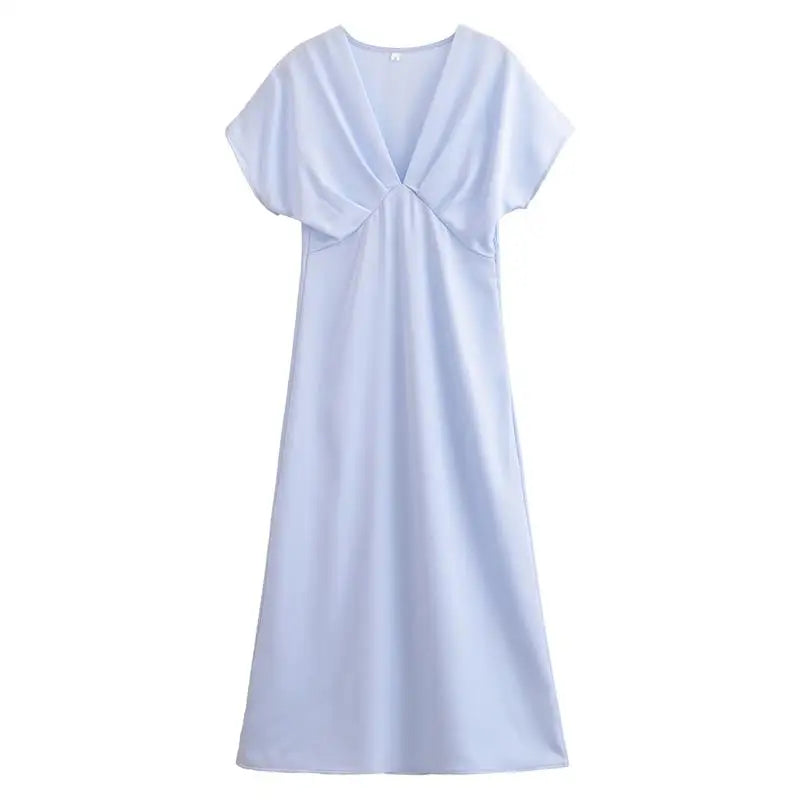 Meadow | Slim V-neck Street Long Dress