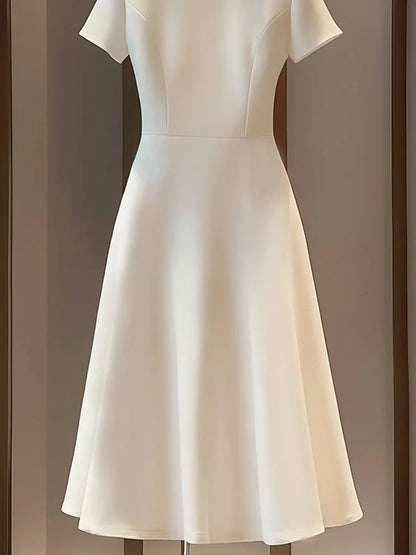 Annabelle | Simple Patchwork A-line Skirt Dress