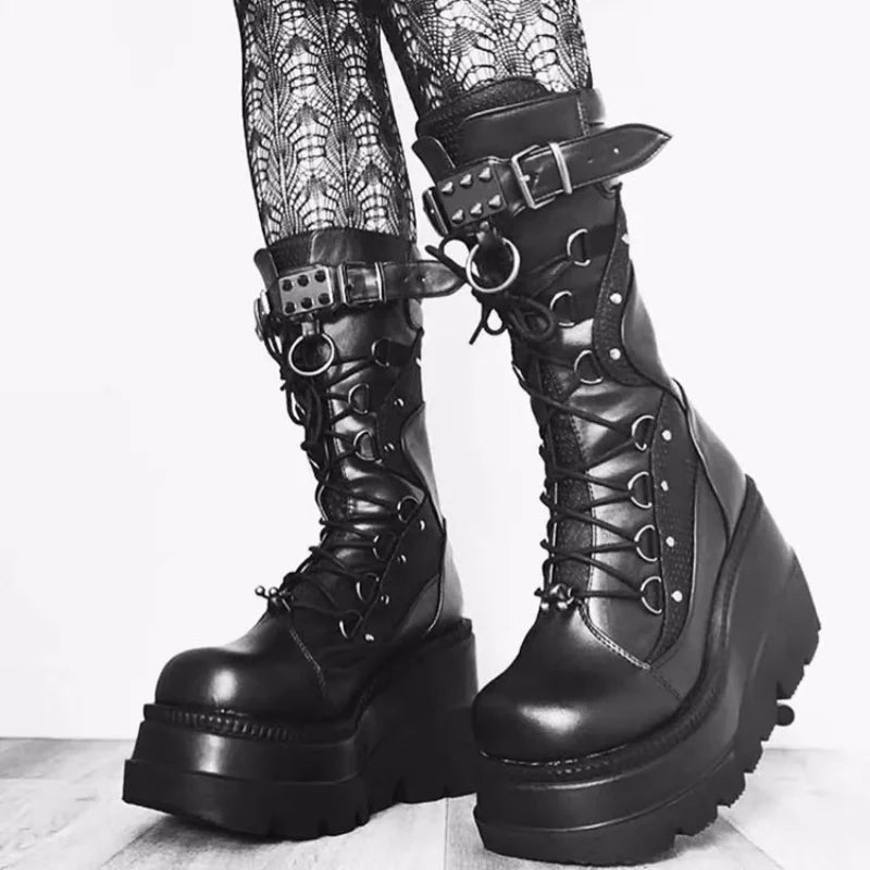 Aurora | High Platform High Heels Boots - TrendHavenCo