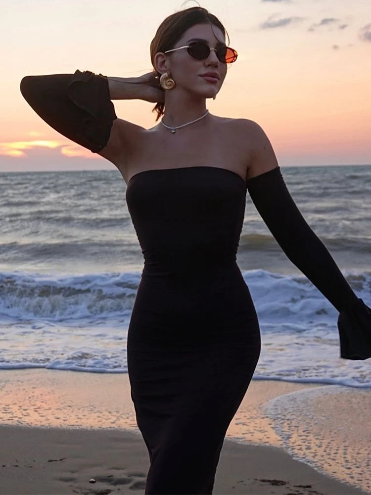 Adriana | Elegant Evening Off Shoulder Dress