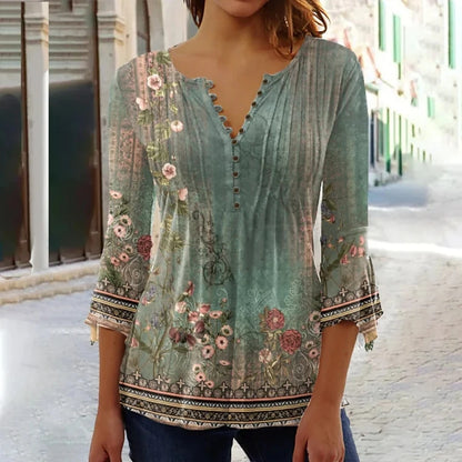 Demi | Elegant Loose Casual Blouse - TrendHavenCo