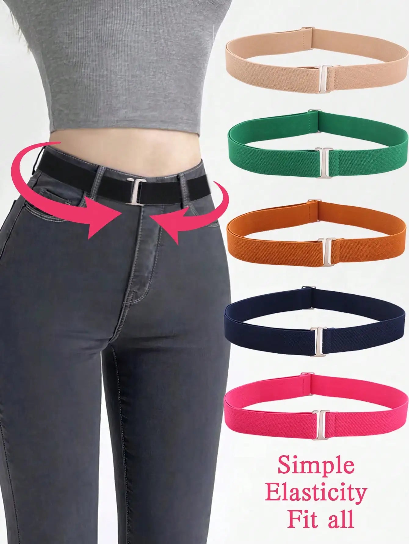 Ella | Elastic Comfortable Anti-Slip Pants Belt - TrendHavenCo