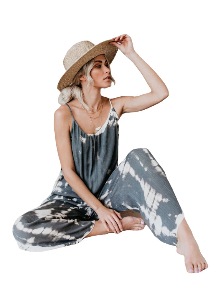 Amaia |  suspender sexy wide leg pants jumpsuit