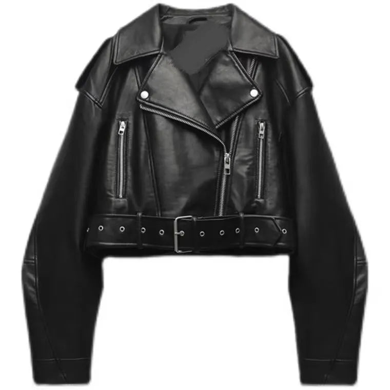 Reese | Oversized Loose Pu Faux Leather Short Jacket