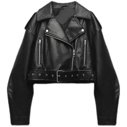 Reese | Oversized Loose Pu Faux Leather Short Jacket