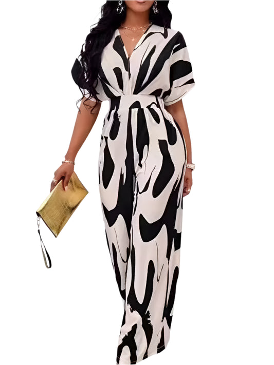 Maxine | Short Sleeved High Waist Sexy Jumpsuits