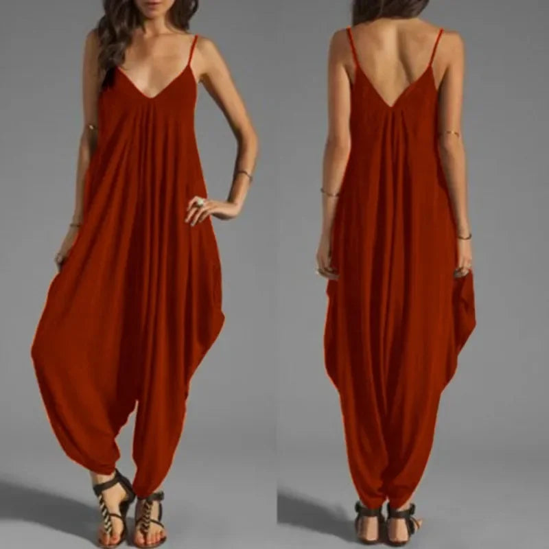 Edith | Sexy V-Neck Sleeveless Jumpsuits