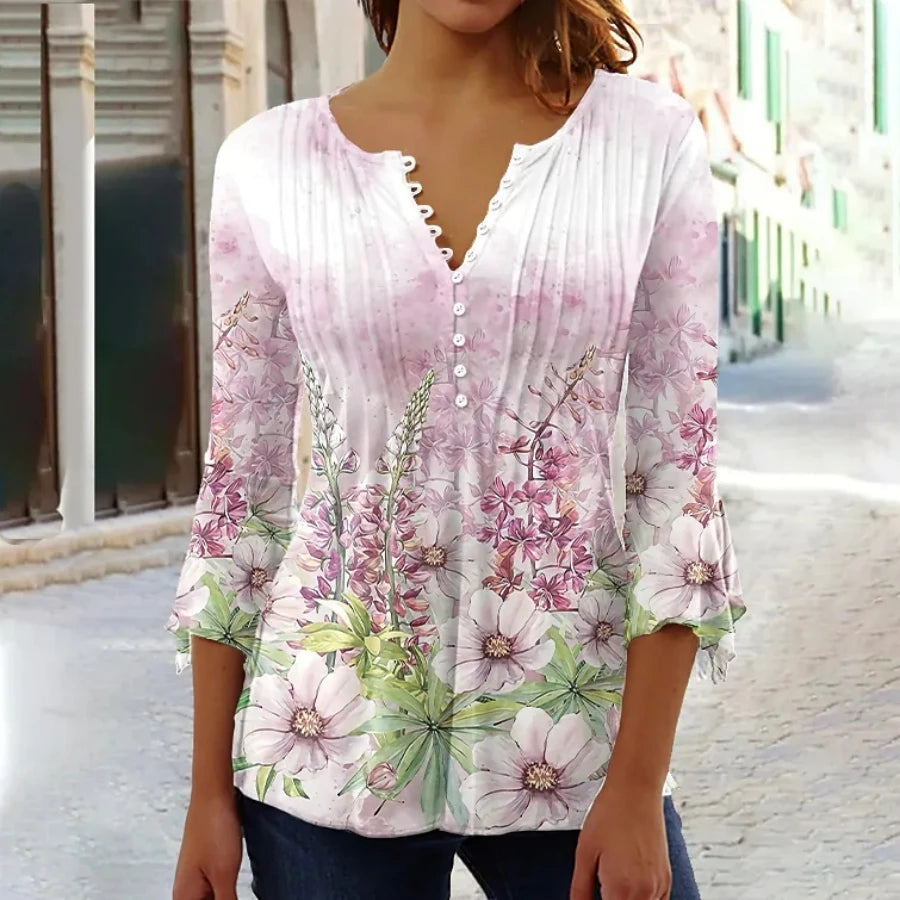 Demi | Elegant Loose Casual Blouse - TrendHavenCo