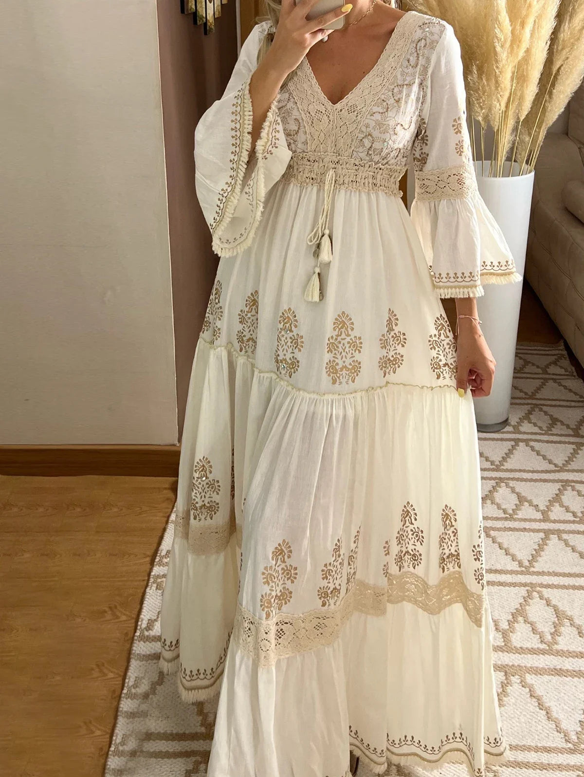 Thea | Boho Lace Beach Hollow Out Dress