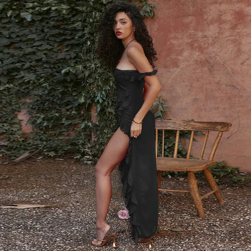 Wrenlee | Backless Sexy High Slit Dress
