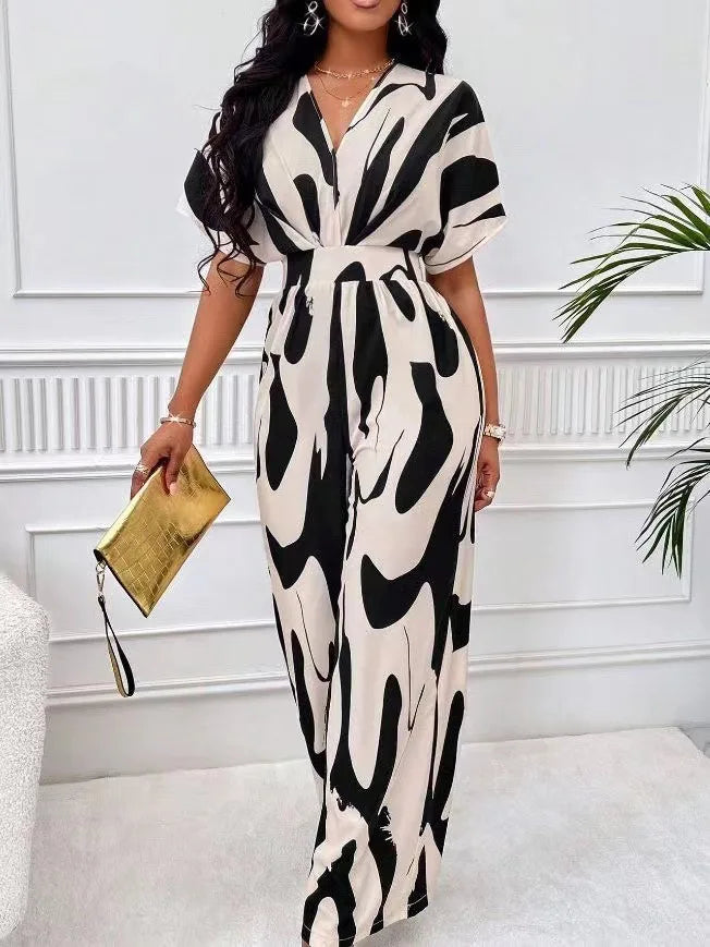 Maxine | Short Sleeved High Waist Sexy Jumpsuits