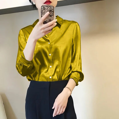 Alessandra | Plain Long Sleeve Blouse