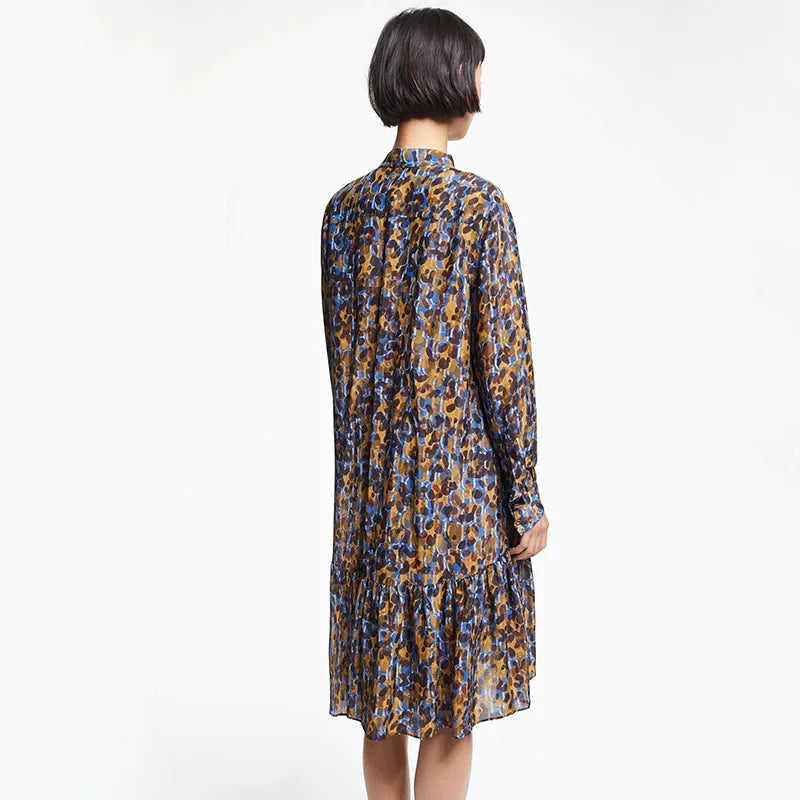 Noelle | Long Sleeved Shirt Dress Layered Skirt