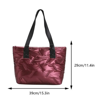 Eden | Large Tote Padded Quilted Handbags - TrendHavenCo