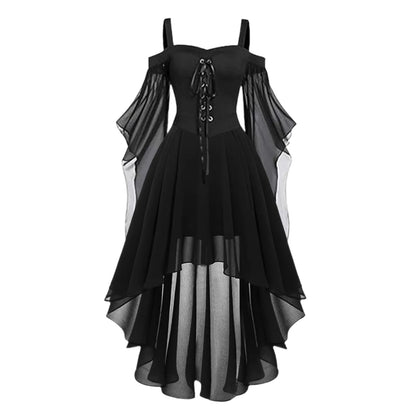 Palmer | Gothic Style Vintage Midi Medieval Dress