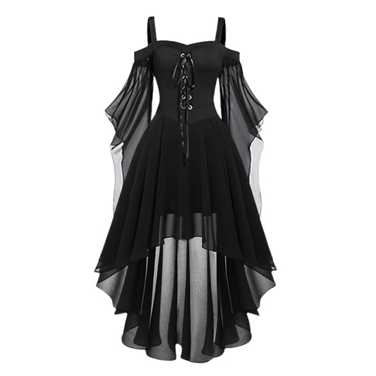 Palmer | Gothic Style Vintage Midi Medieval Dress