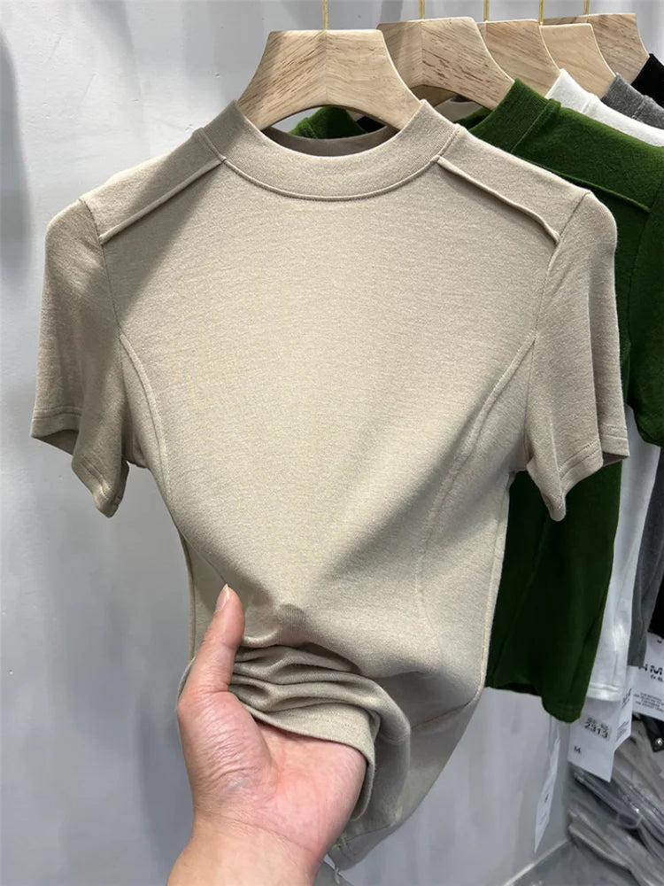 Alyssa | Short-sleeved Blouse Shirt Tops