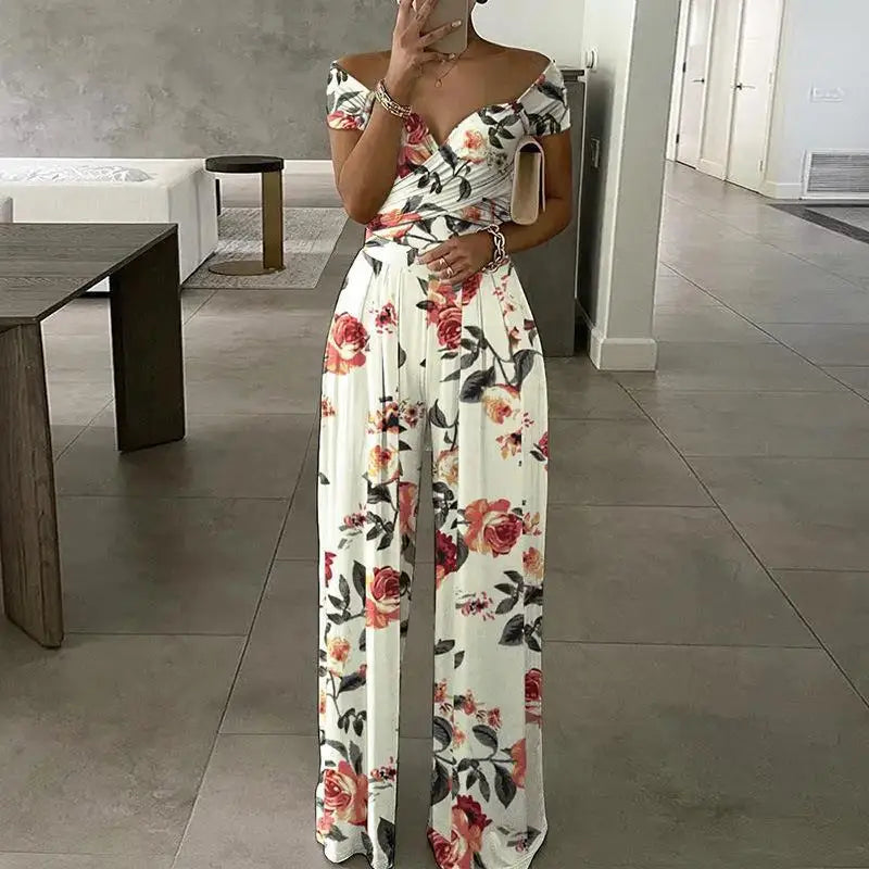 Yara | Printed Loose High Waist Jumpsuit
