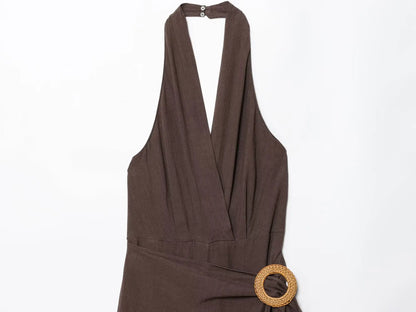 Emelia | halterneck long jumpsuit