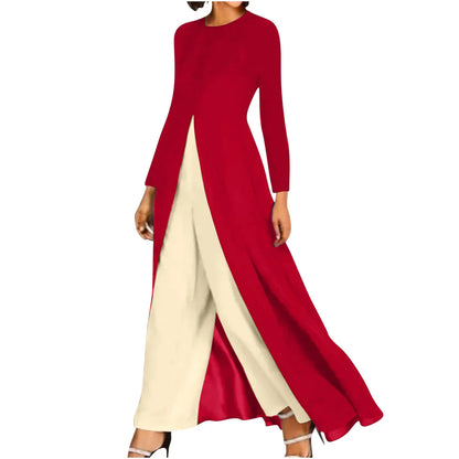 Carter | Square Collar Long Sleeve Long Jumpsuit