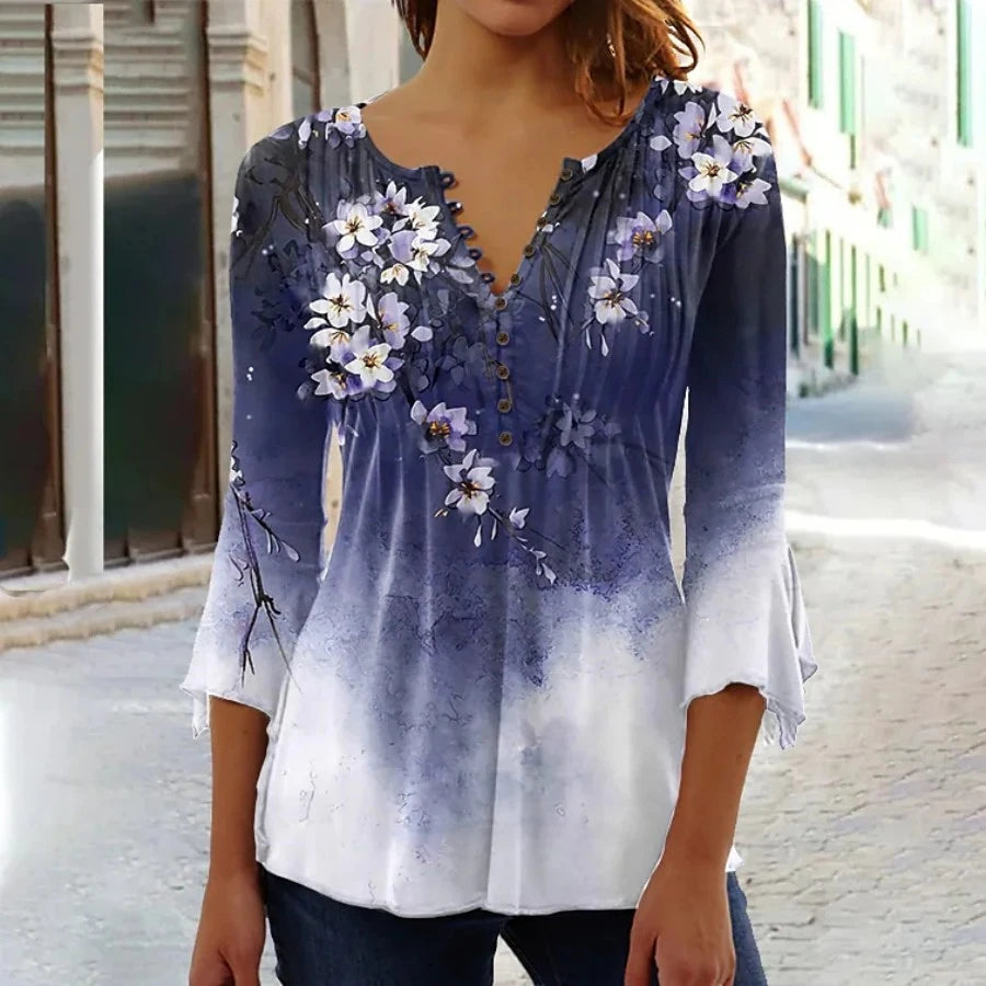 Demi | Elegant Loose Casual Blouse - TrendHavenCo
