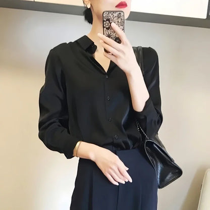 Alessandra | Plain Long Sleeve Blouse