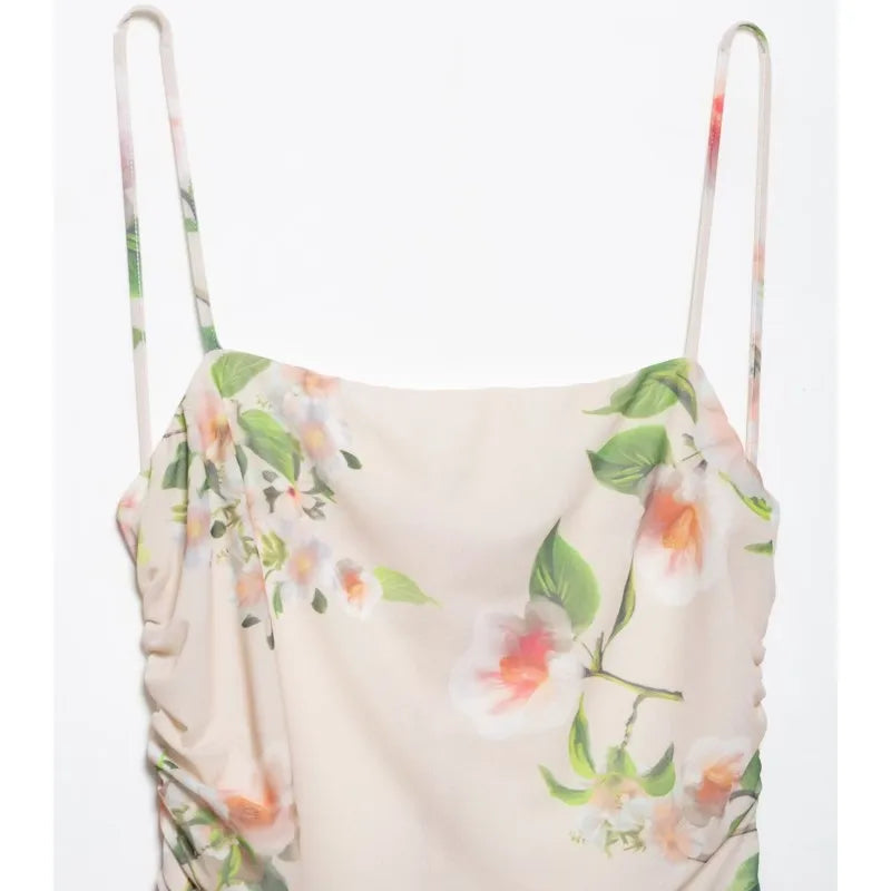 Aitana | Backless Asymmetric Dress With Thin Straps