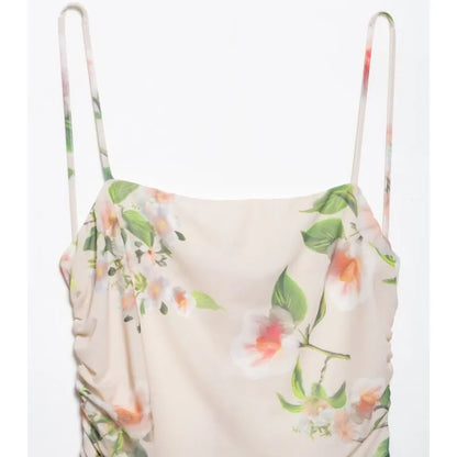 Aitana | Backless Asymmetric Dress With Thin Straps