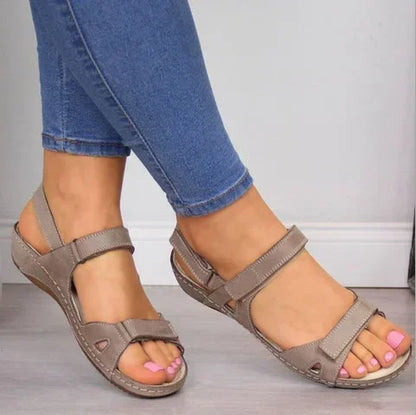 Emmy | Open Toe Comfy Orthopedic Low Heels