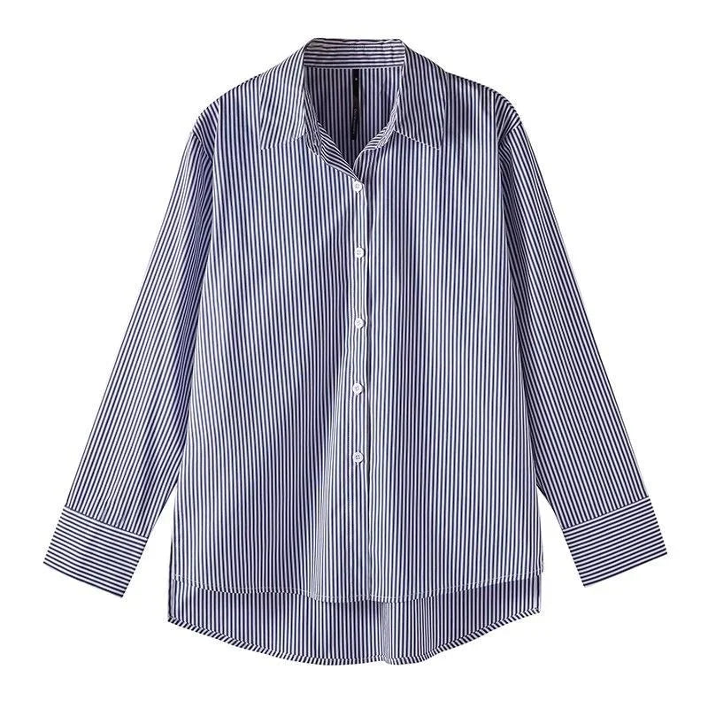 Dorothy | Classic Striped Long Lantern Sleeve Tops