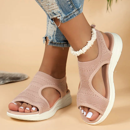 Violet | Casual Sport Wedge Sandals - TrendHavenCo