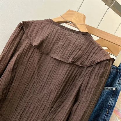 Anya | Ruffled Flared Shirts Blouse