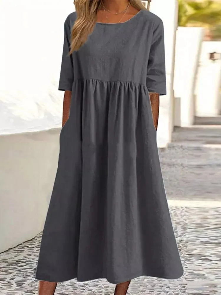 Alayna | O-neck Short Sleeve Dress