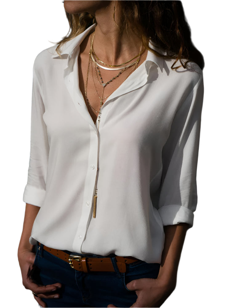 Raya | Casual Long Sleeve Chiffon Blouse