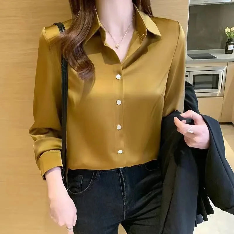 Alessandra | Plain Long Sleeve Blouse