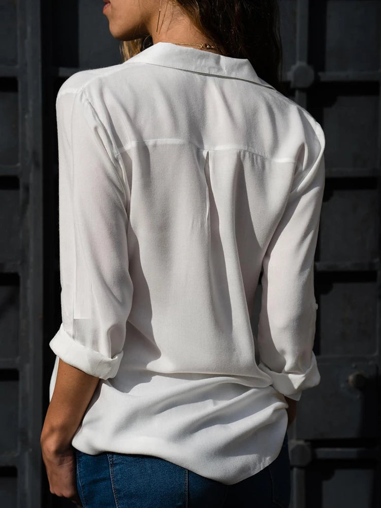 Raya | Casual Long Sleeve Chiffon Blouse
