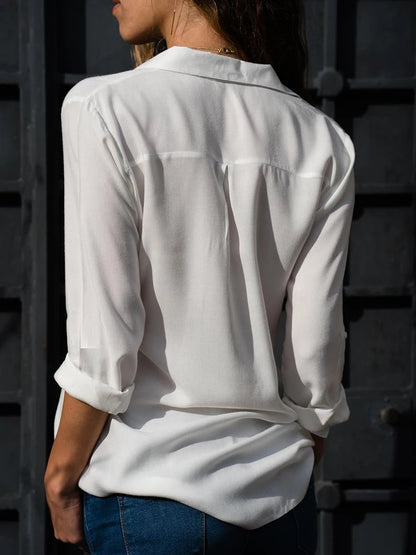 Raya | Casual Long Sleeve Chiffon Blouse
