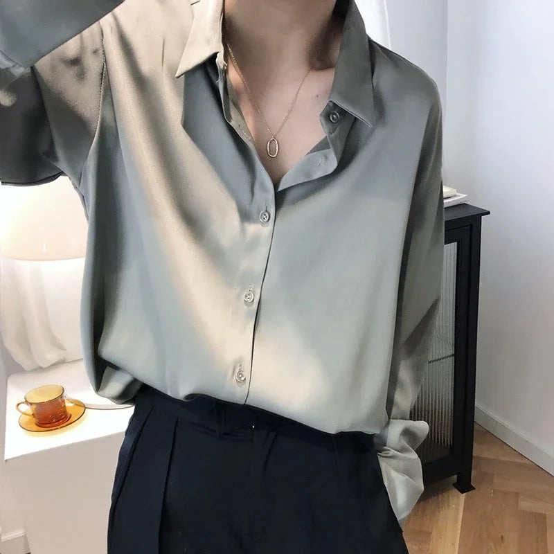 Alessandra | Plain Long Sleeve Blouse